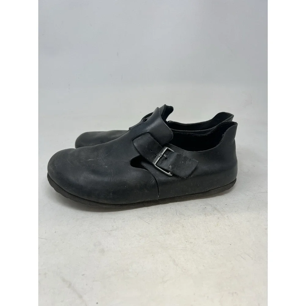 Birkenstock London Oiled Clogs Shoes Men's 44 EU (US 11-11.5) Black Leather